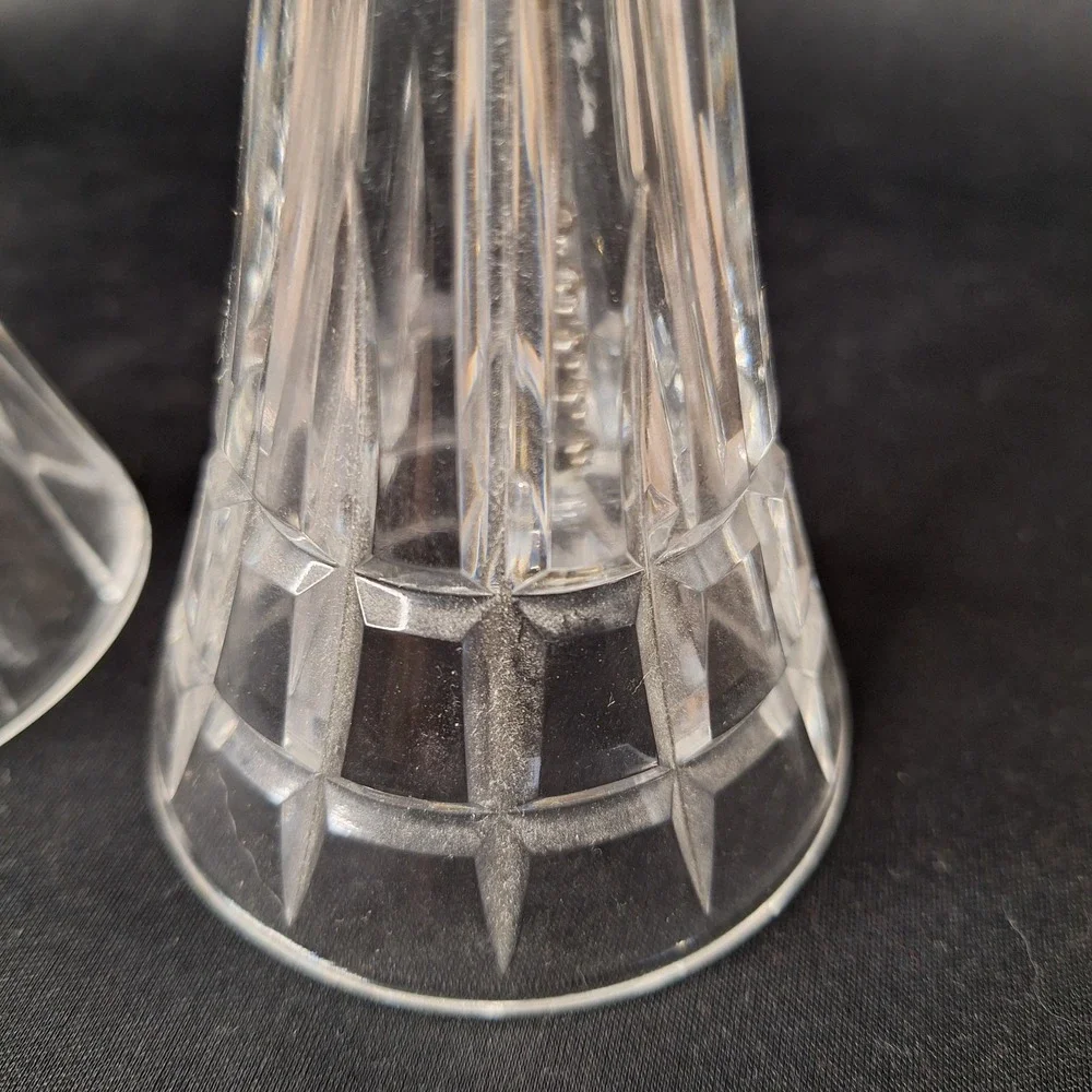 Pair of Enesco Genuine Lead Crystal Bells (two slightly different types).